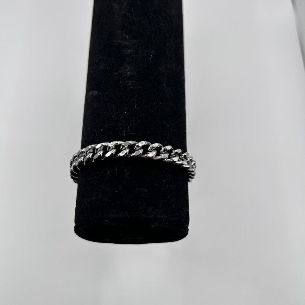 Express Large Chain Link Bracelet in Silver with Logo Charm